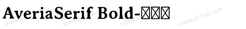 AveriaSerif Bold字体转换